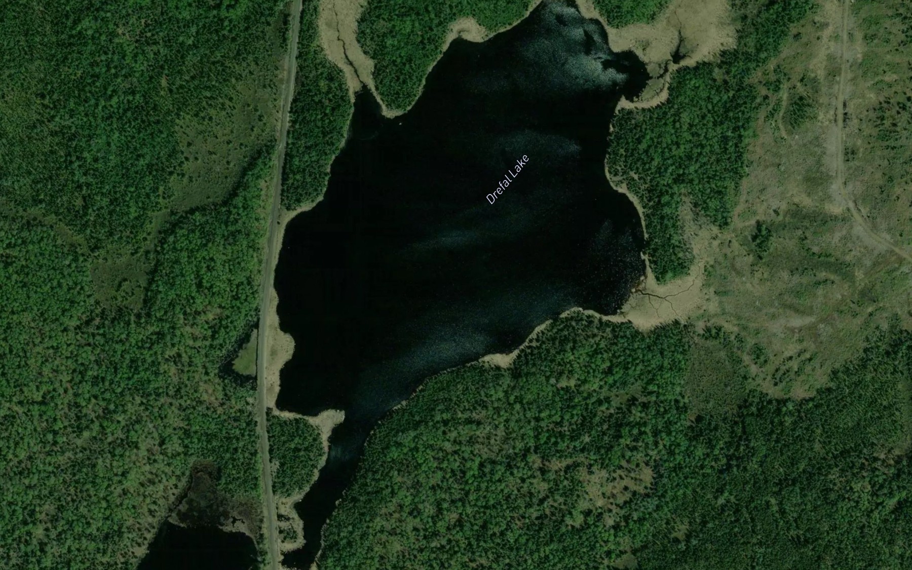 Satellite map of the Drefal Lake