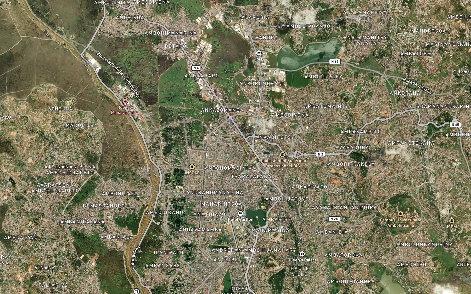 Satellite map of the Lac d' Anosy