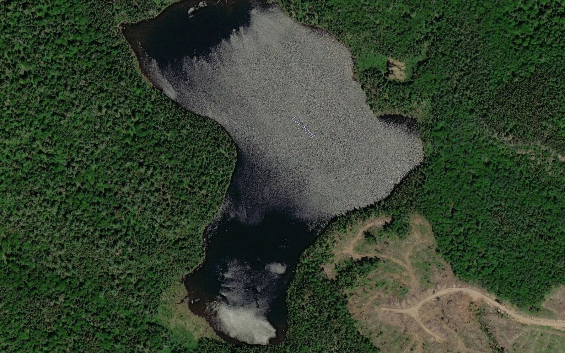 Satellite map of the Lac Ford