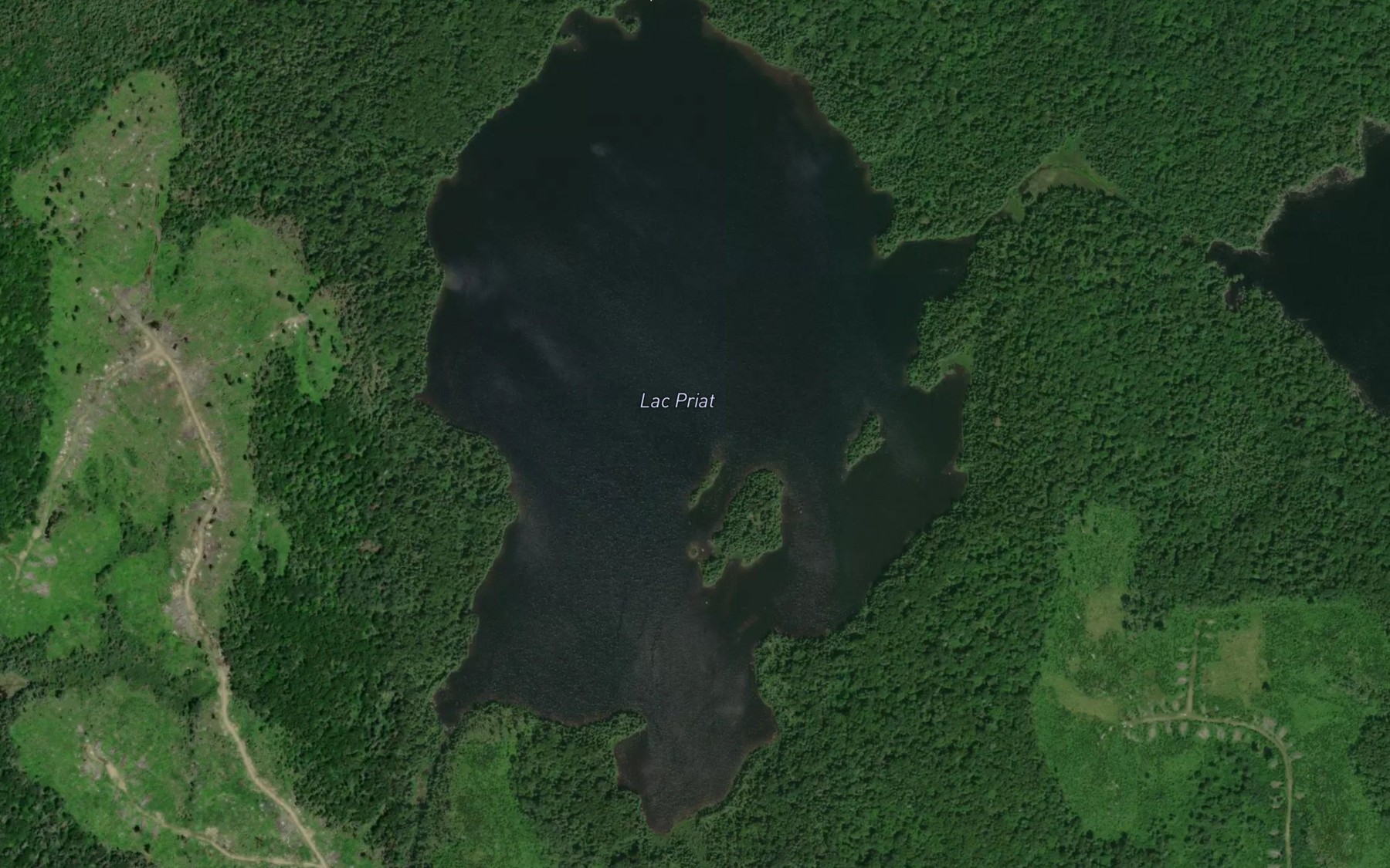 Satellite map of the Lac Priat