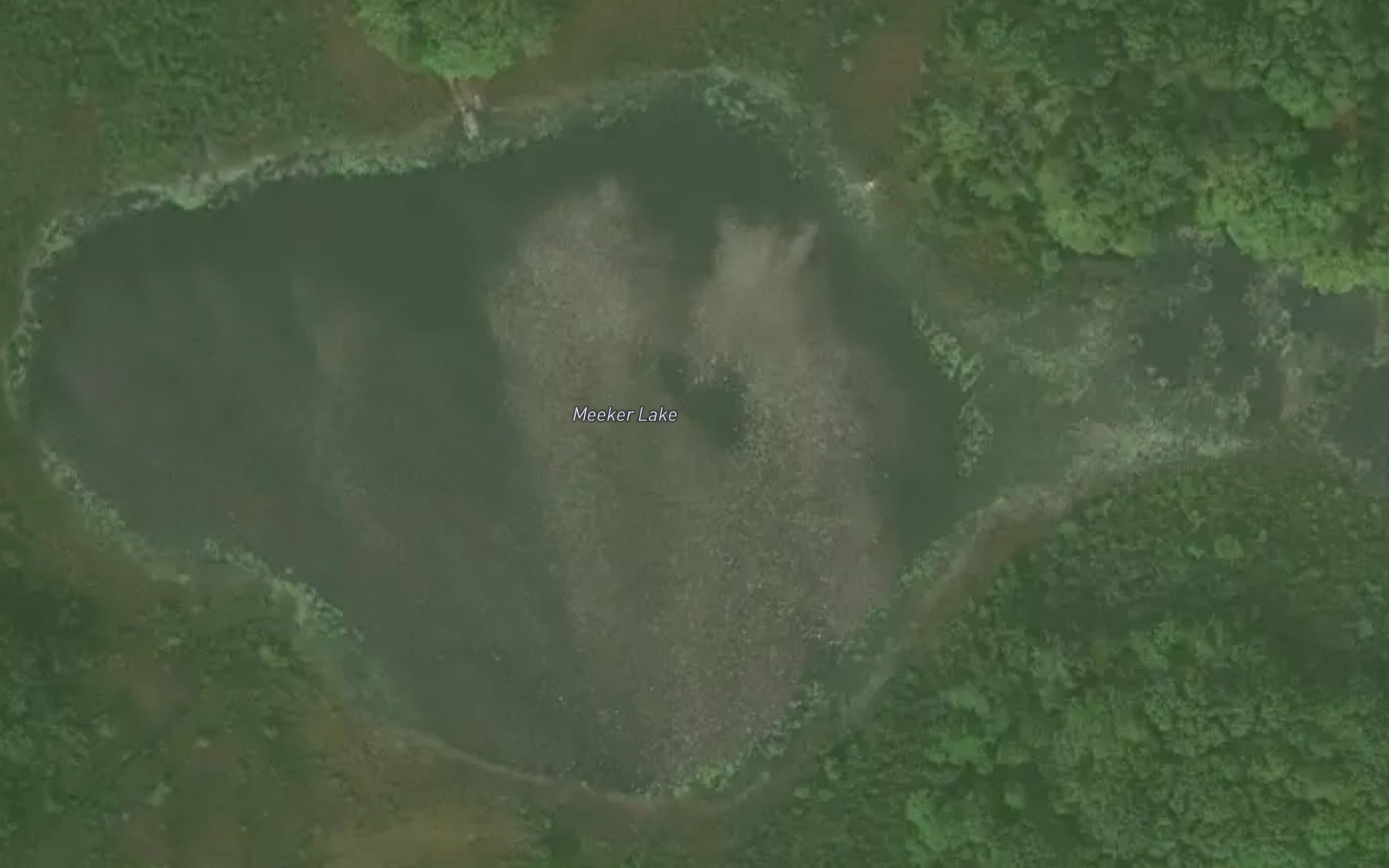 Satellite map of the Meeker Lake