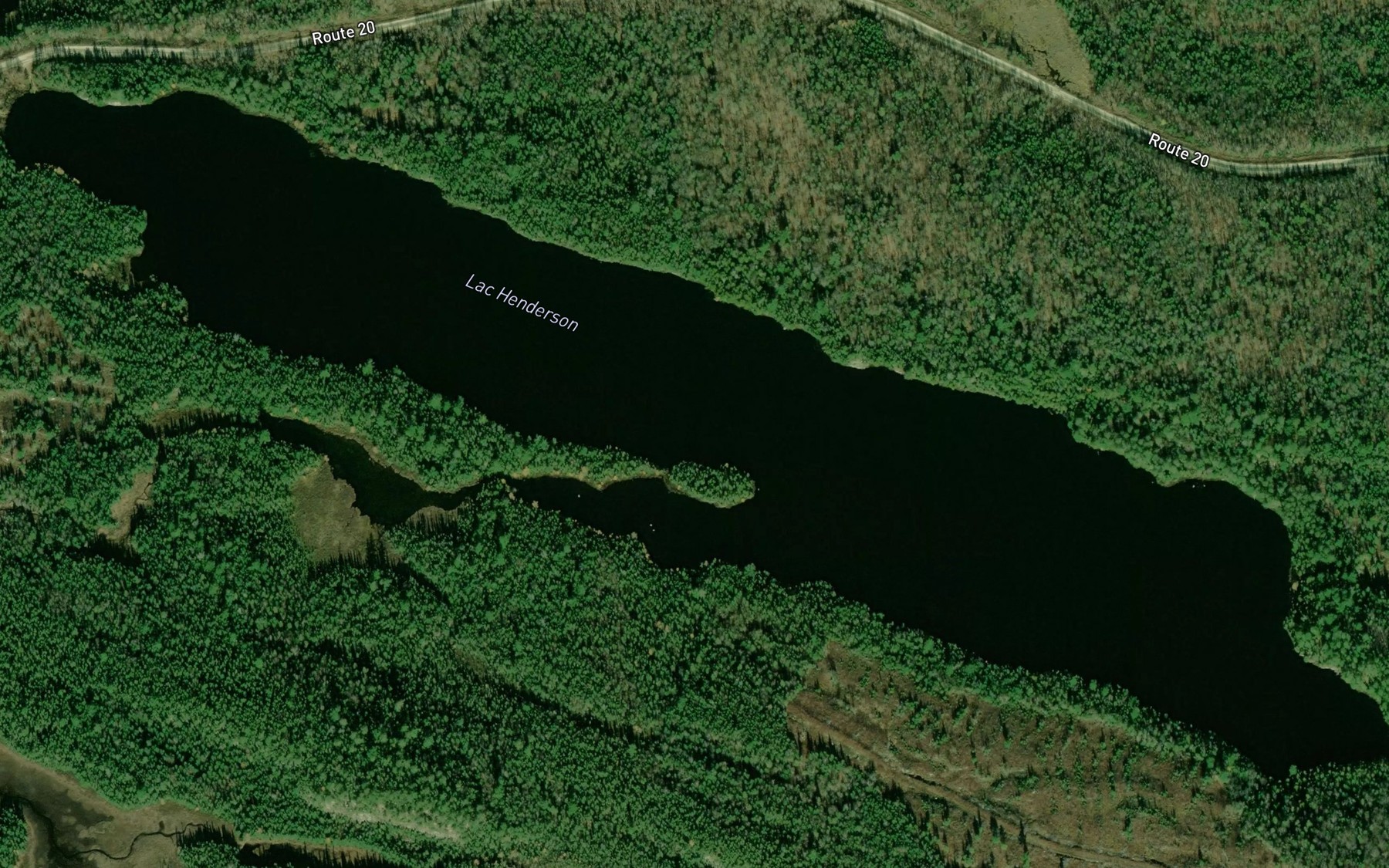 Satellite map of the Lac Henderson