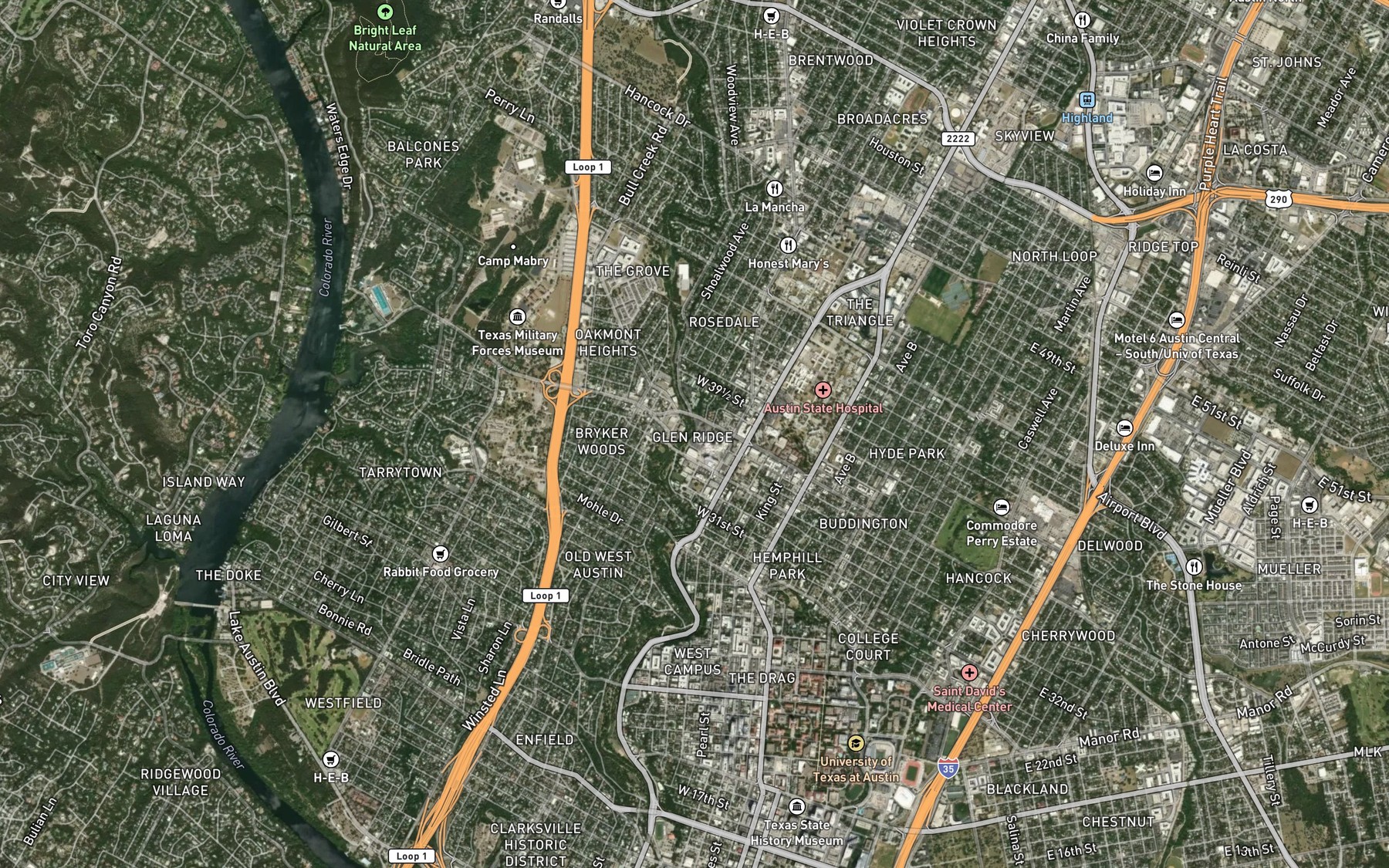 Satellite map of the Seiders Spring