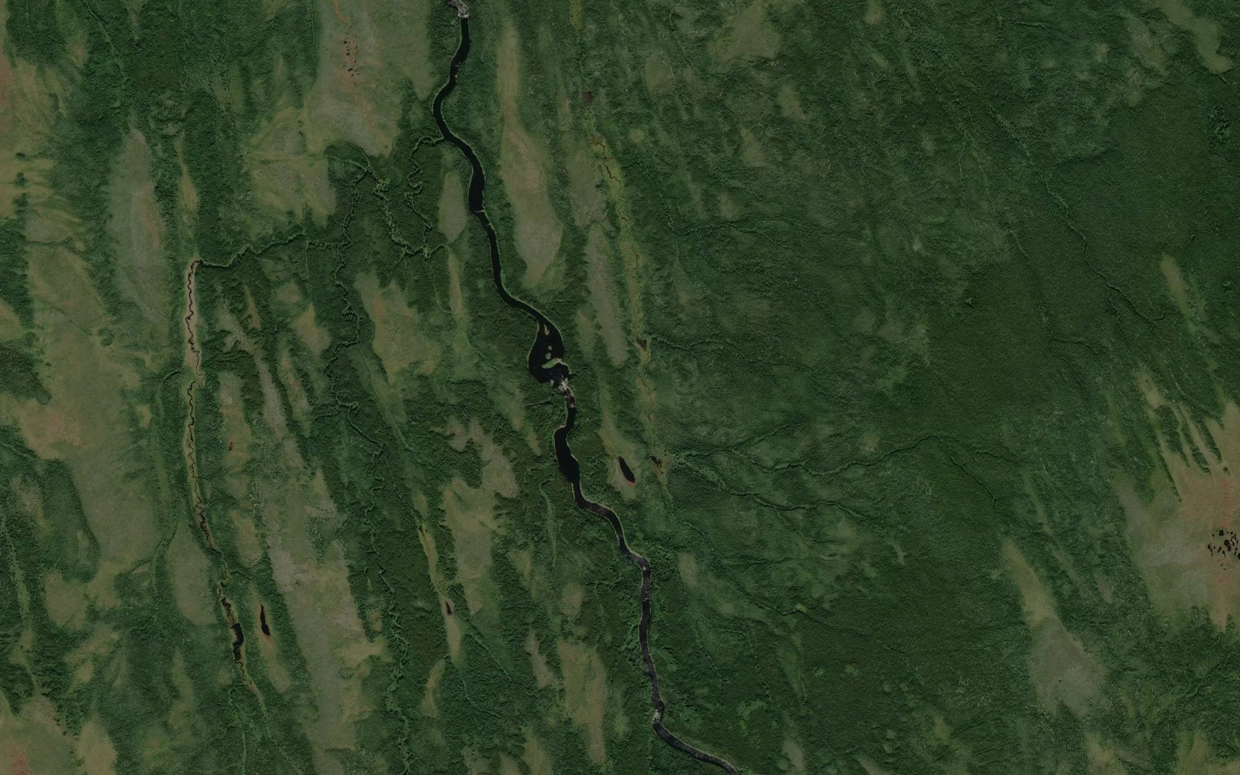 Satellite map of the Oskiskashiw Creek