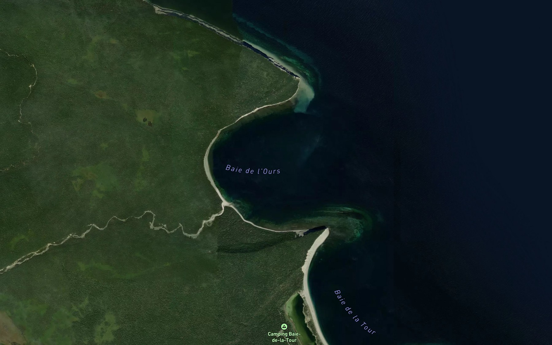 Satellite map of the Baie de l'Ours
