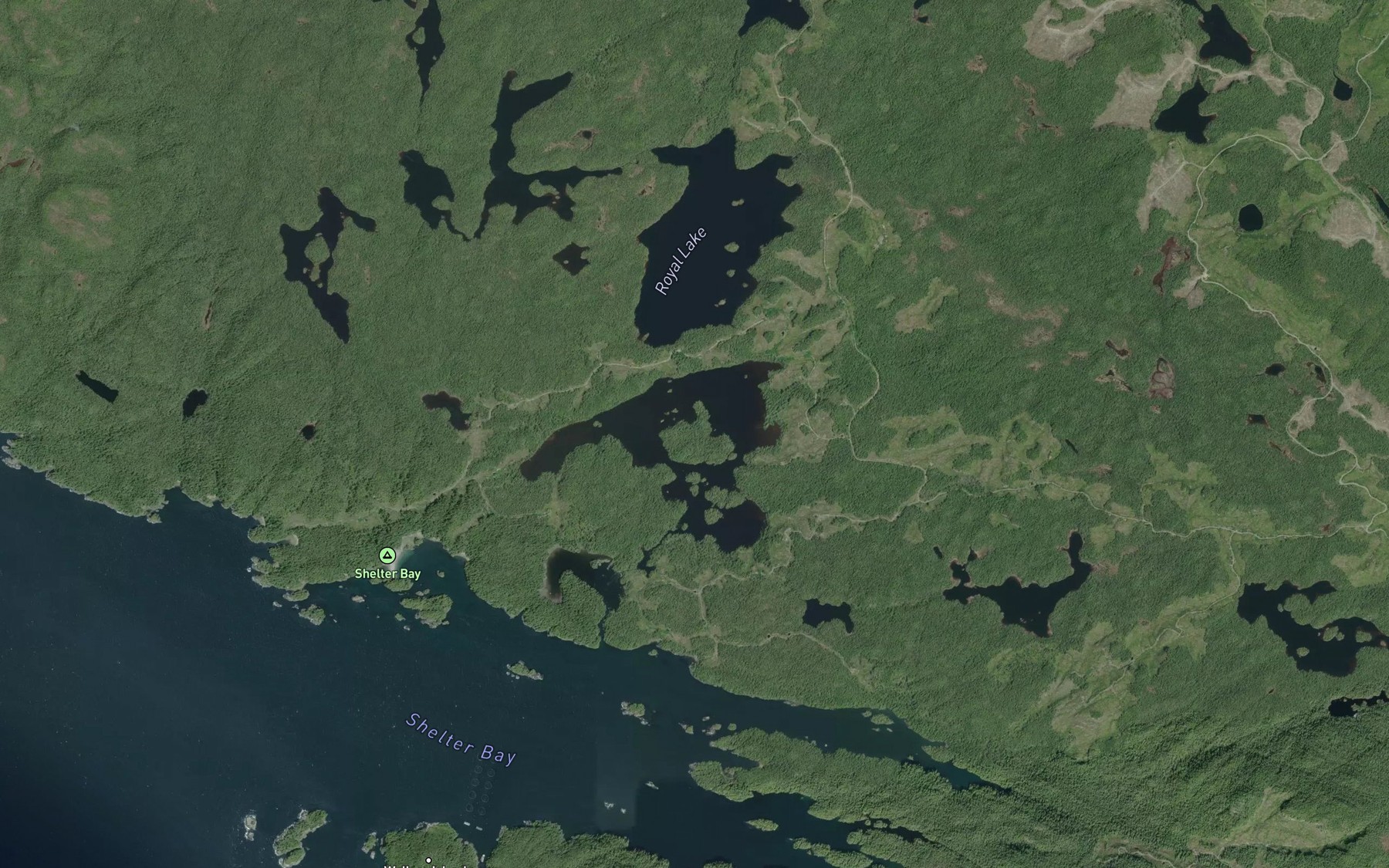 Satellite map of the Upper Lagoon