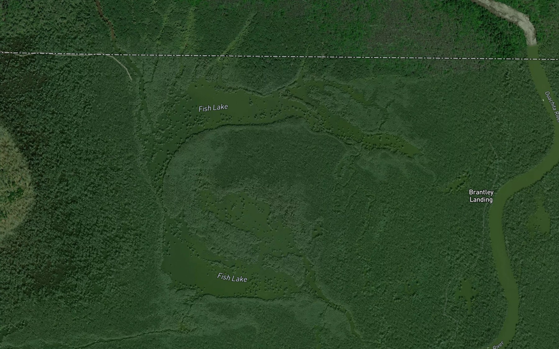 Satellite map of the Fish Lake