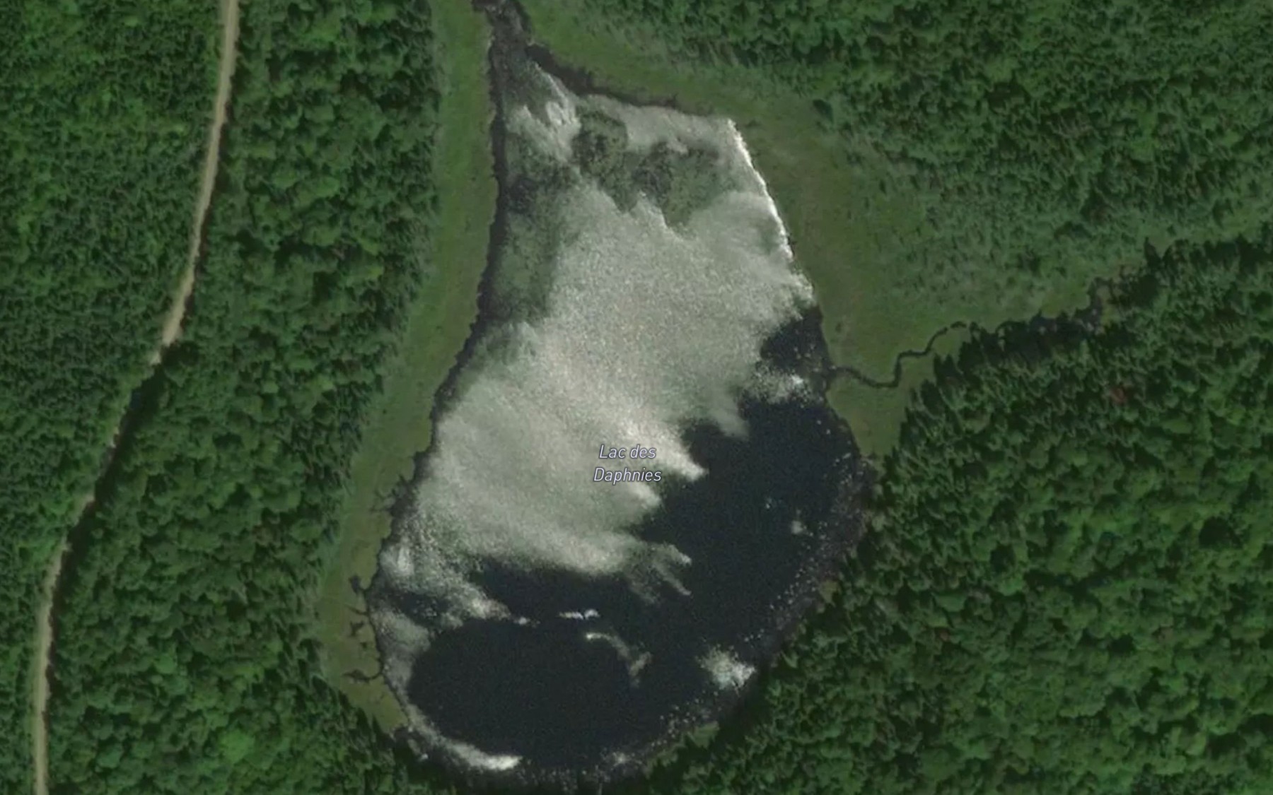 Satellite map of the Lac des Daphnies