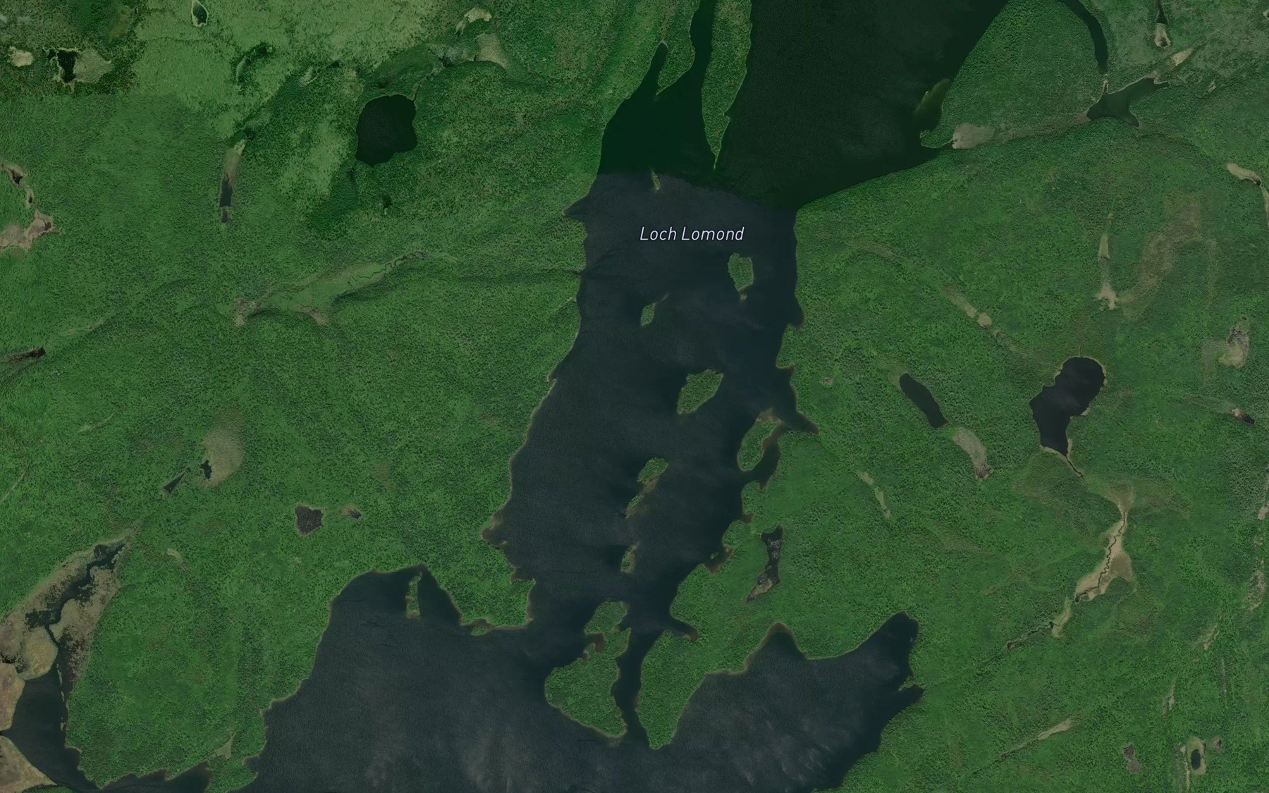 Satellite map of the McQuaig Creek