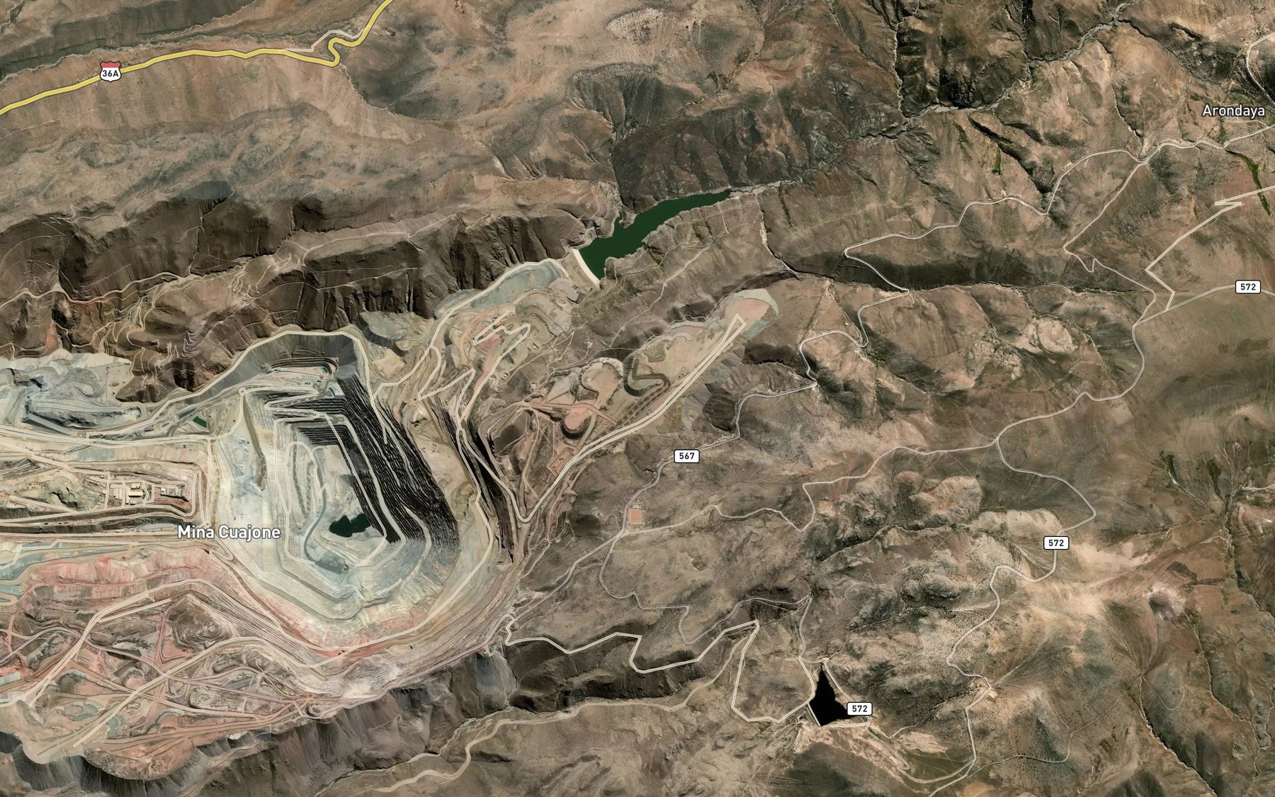 Satellite map of the Quebrada Chuntacala