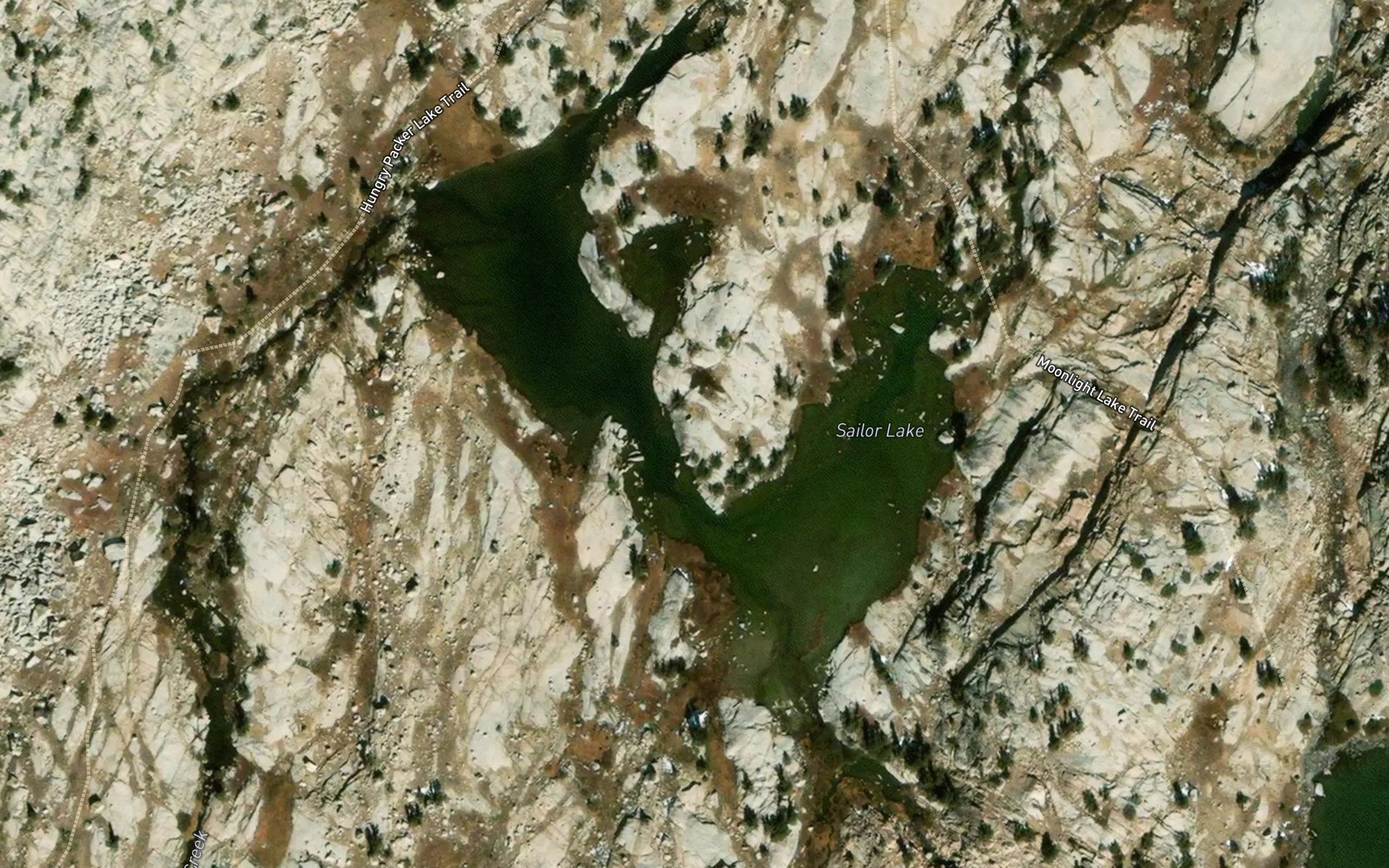 Satellite map of the Sailor Lake