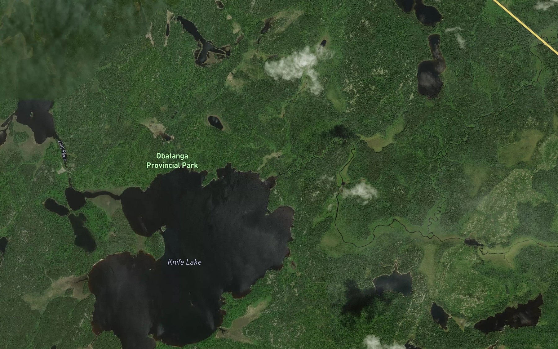 Satellite map of the Knife Creek