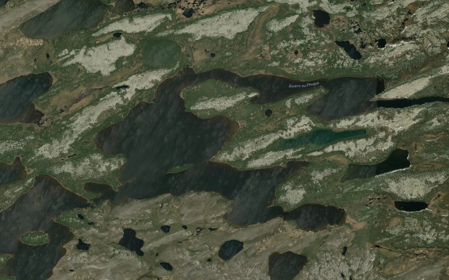 Satellite map of the Lac Kapuskuchiskwaw