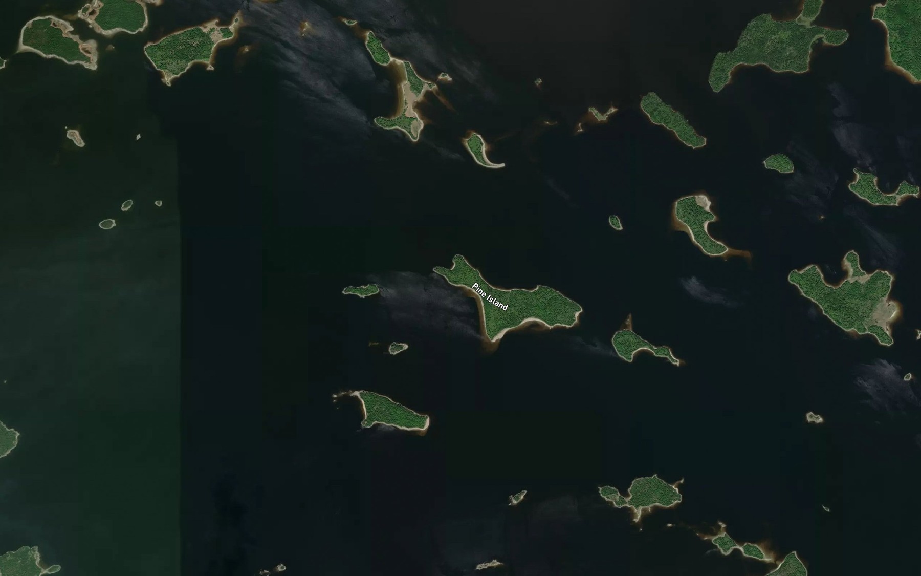 Satellite map of the Lac Seul