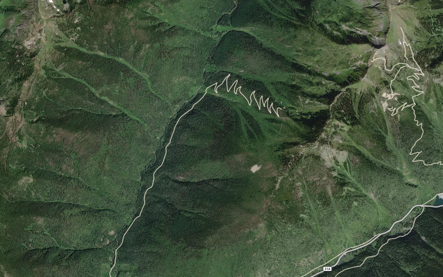 Satellite map of the Chatham Creek