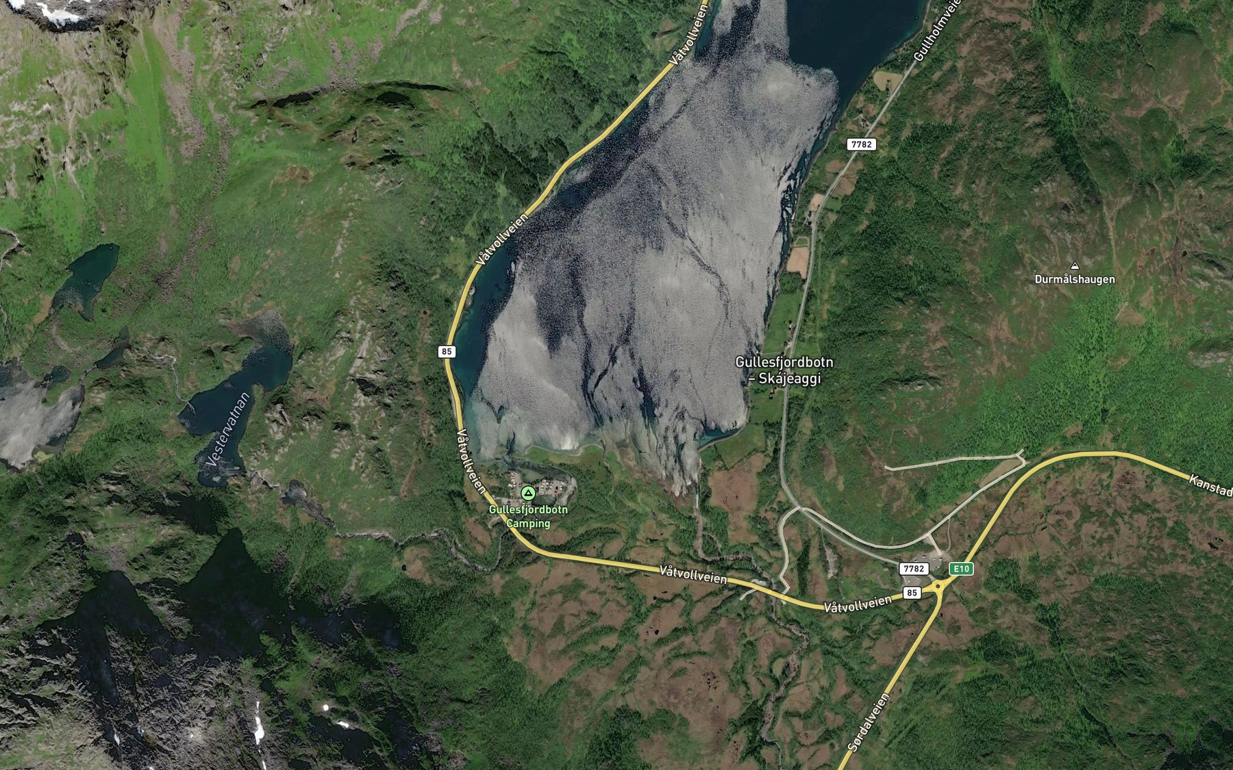 Satellite map of the Gollevuonbahta