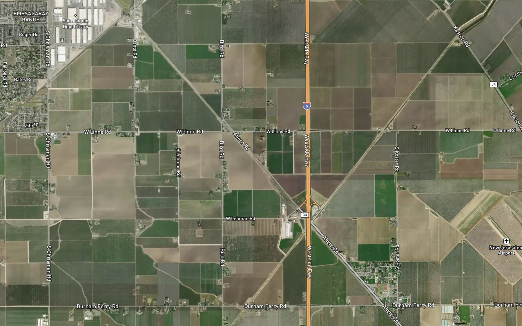 Satellite map of the Lateral Three West