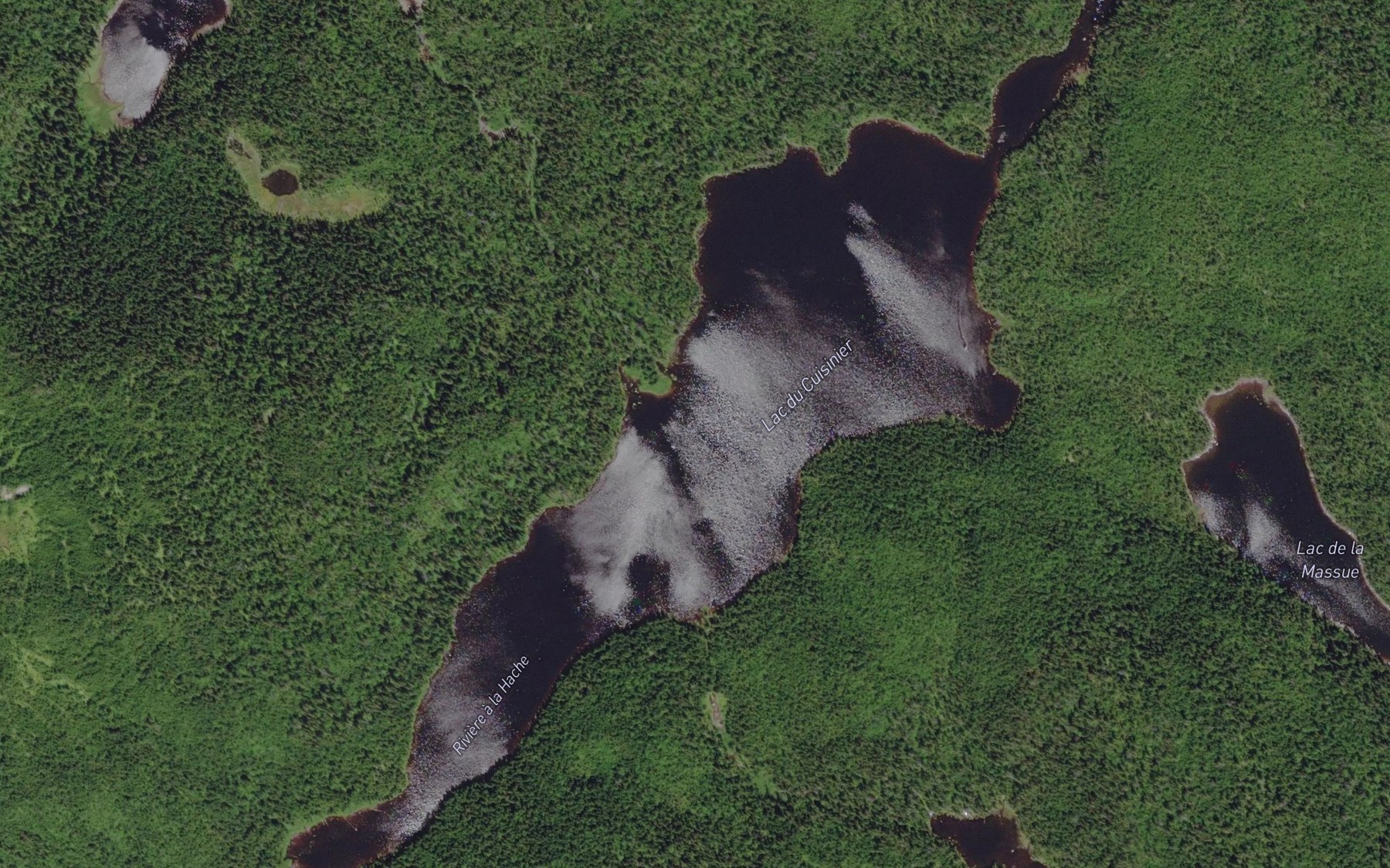 Satellite map of the Lac du Cuisinier