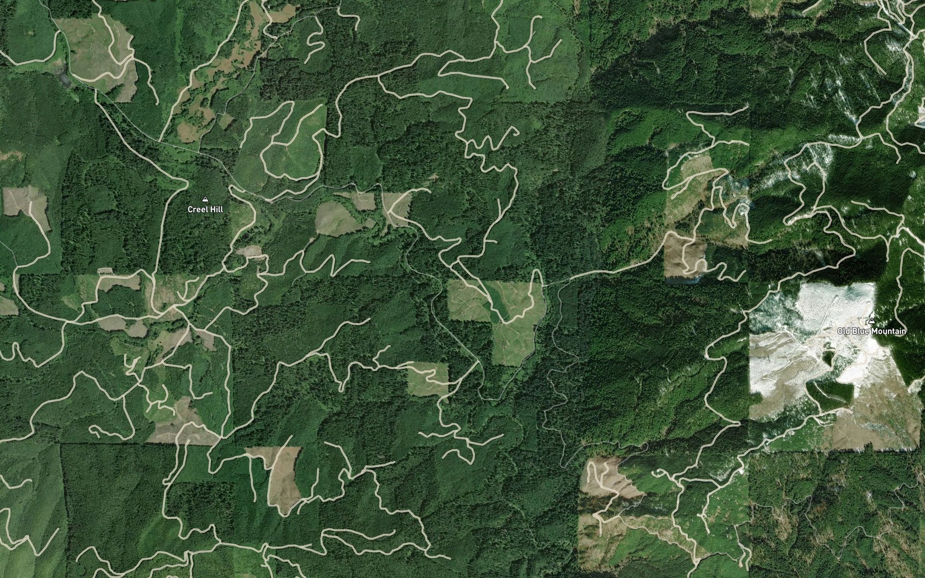 Satellite map of the Chittam Creek