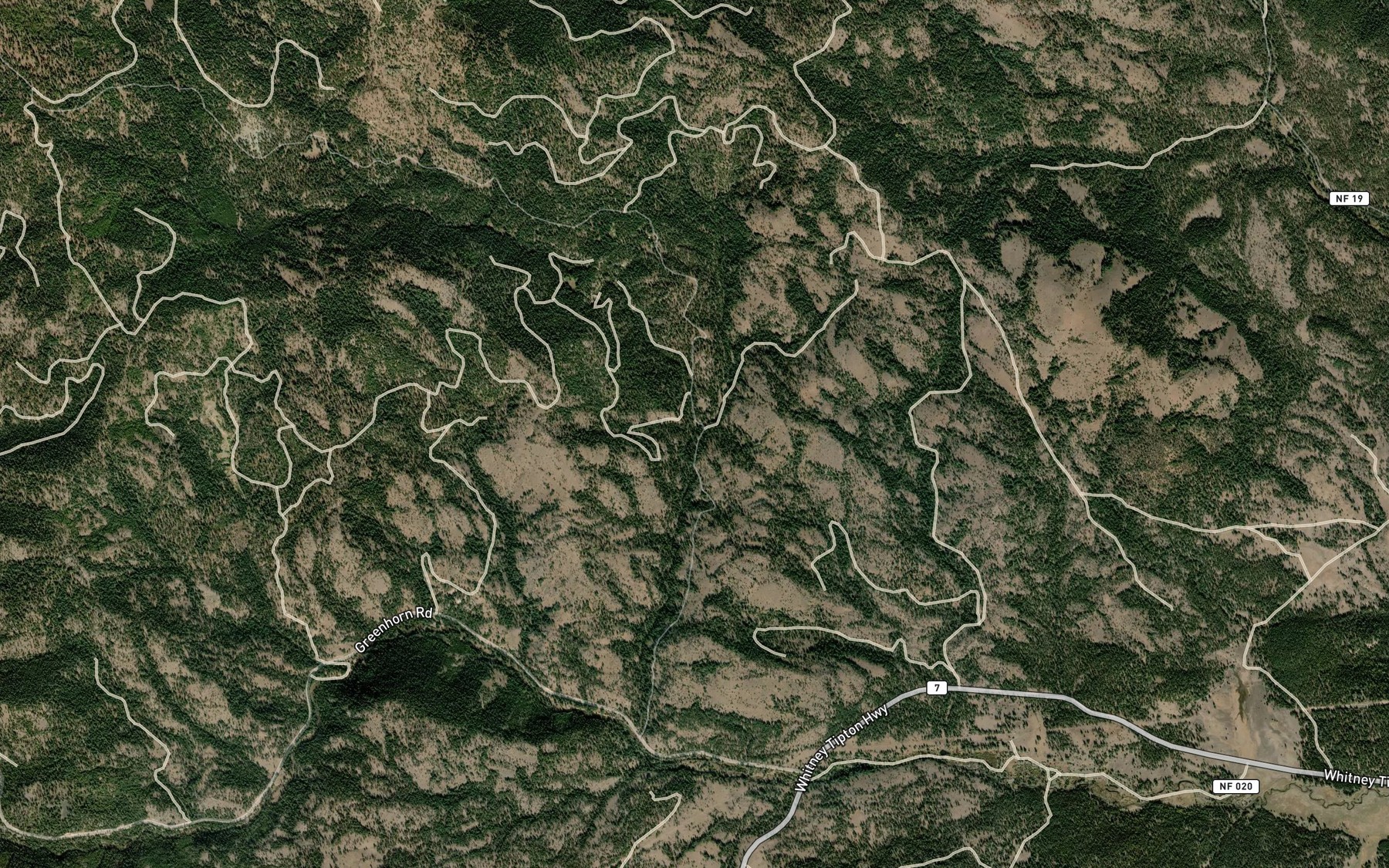 Satellite map of the Winterville Creek
