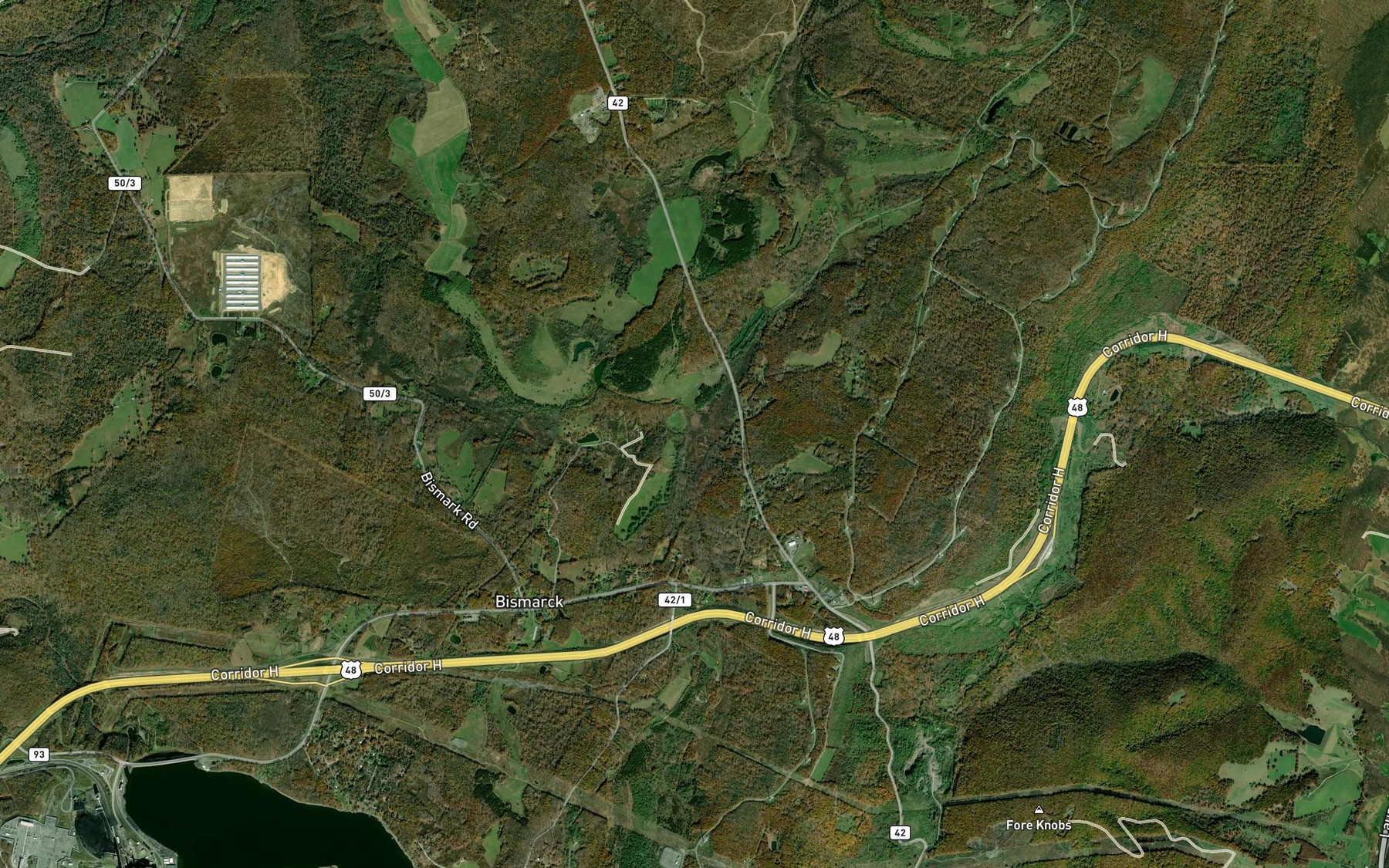 Satellite map of the Little Creek