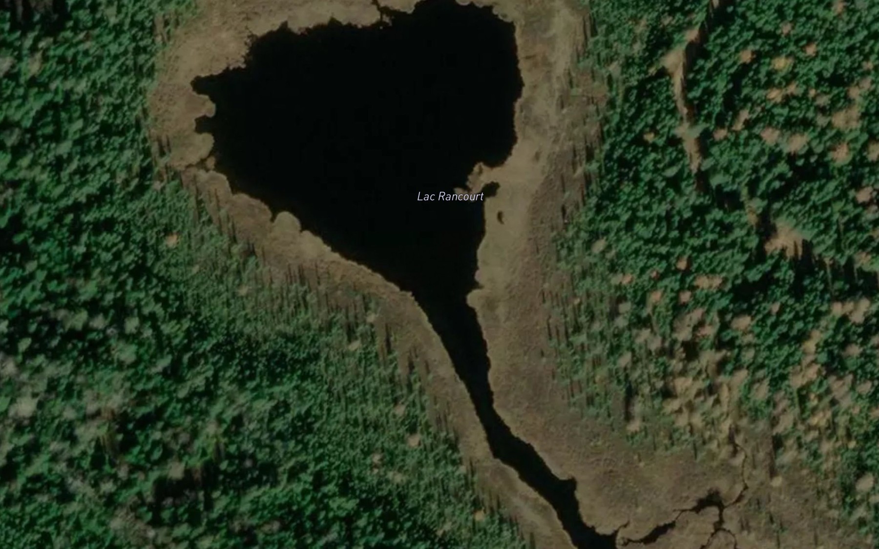 Satellite map of the Lac Rancourt