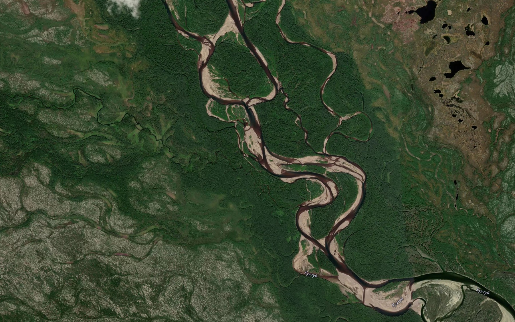 Satellite map of the Ulakhan