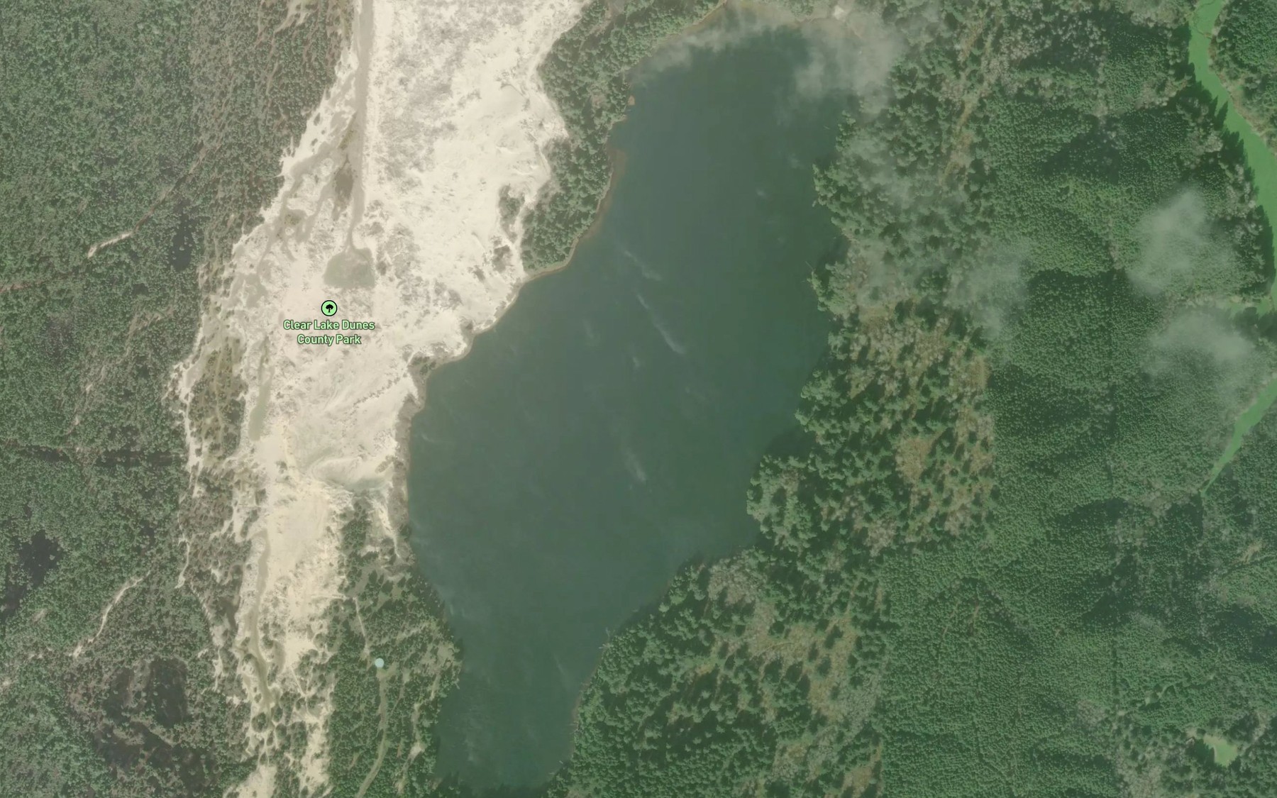 Satellite map of the Clear Lake