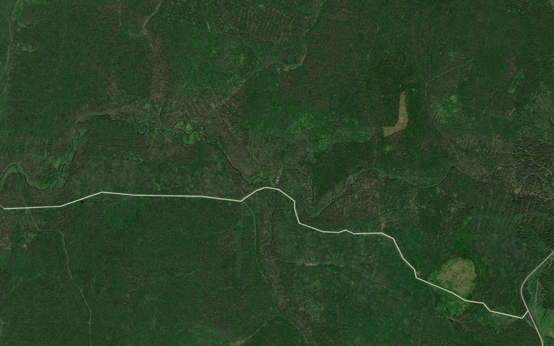 Satellite map of the Nek