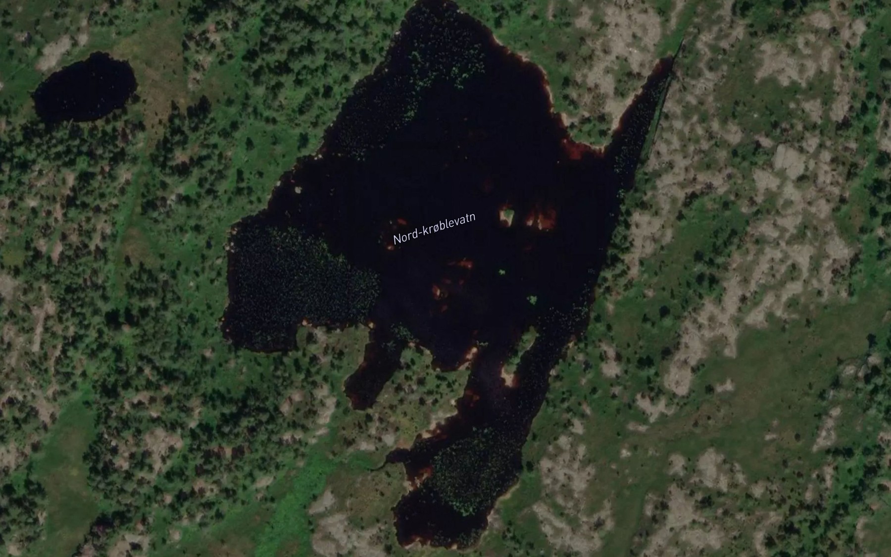 Satellite map of the Nord-kroblevatn