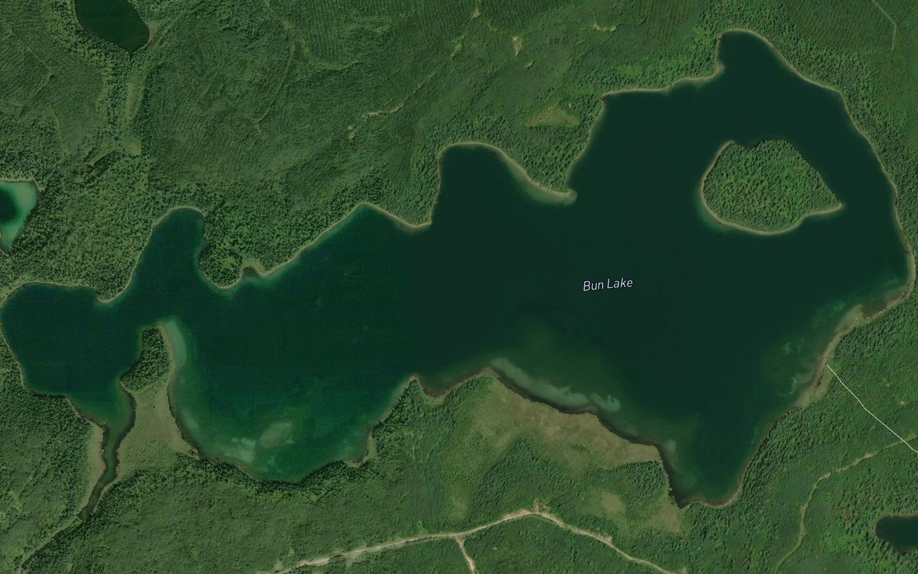 Satellite map of the Bun Lake