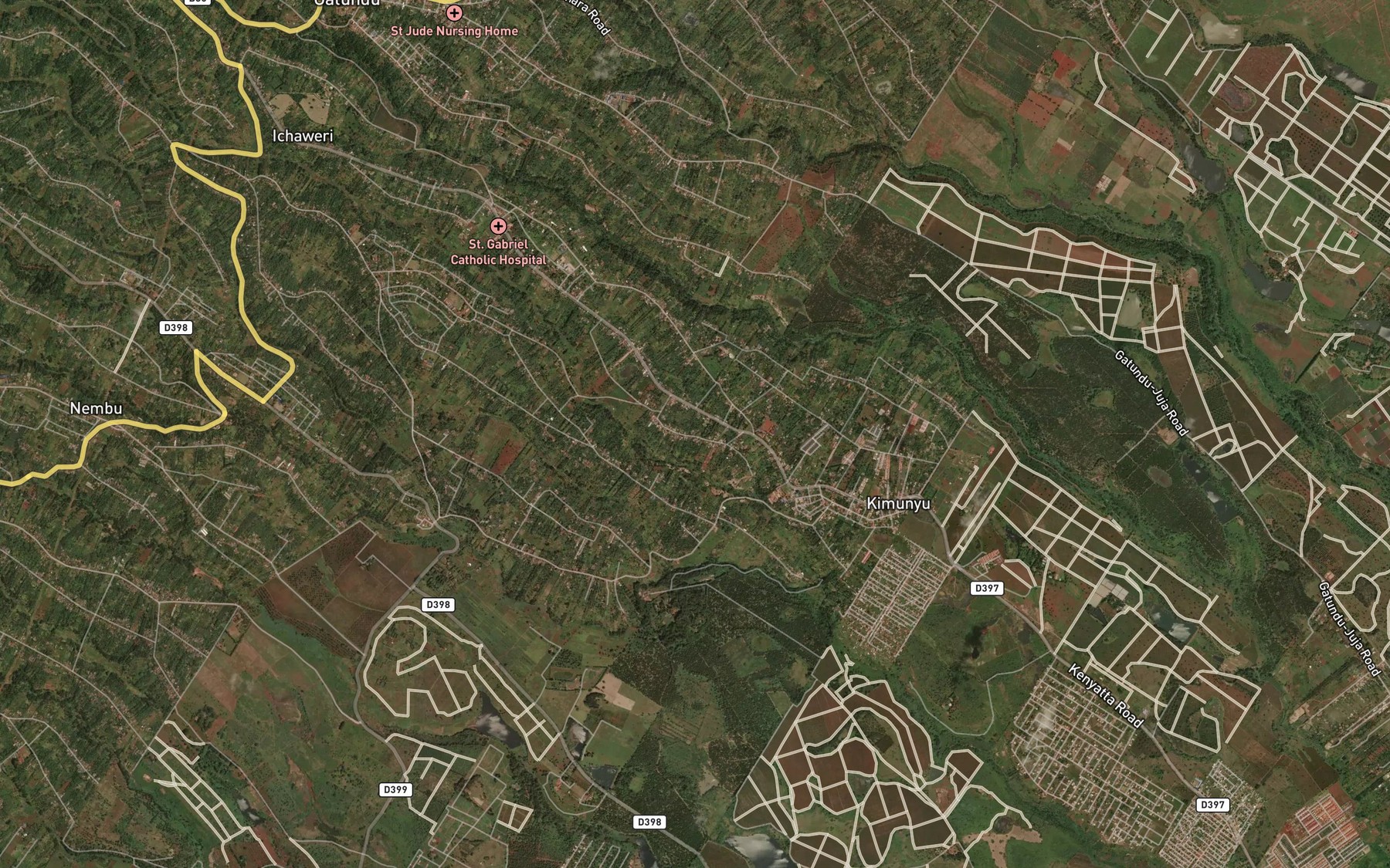 Satellite map of the Niendu