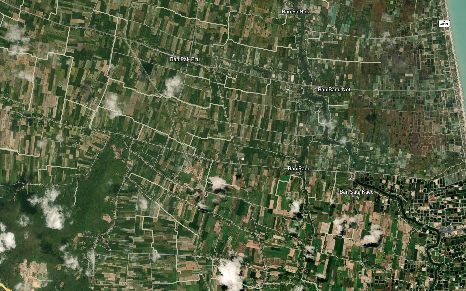 Satellite map of the Khlong Ban Ram
