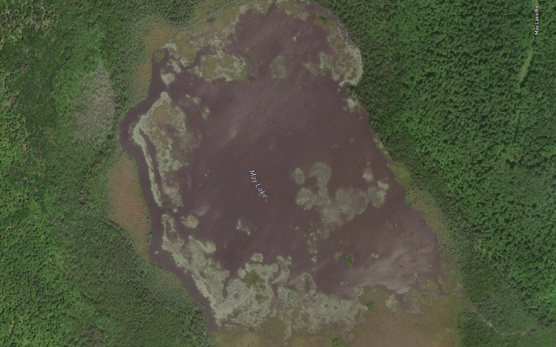 Satellite map of the May Lake