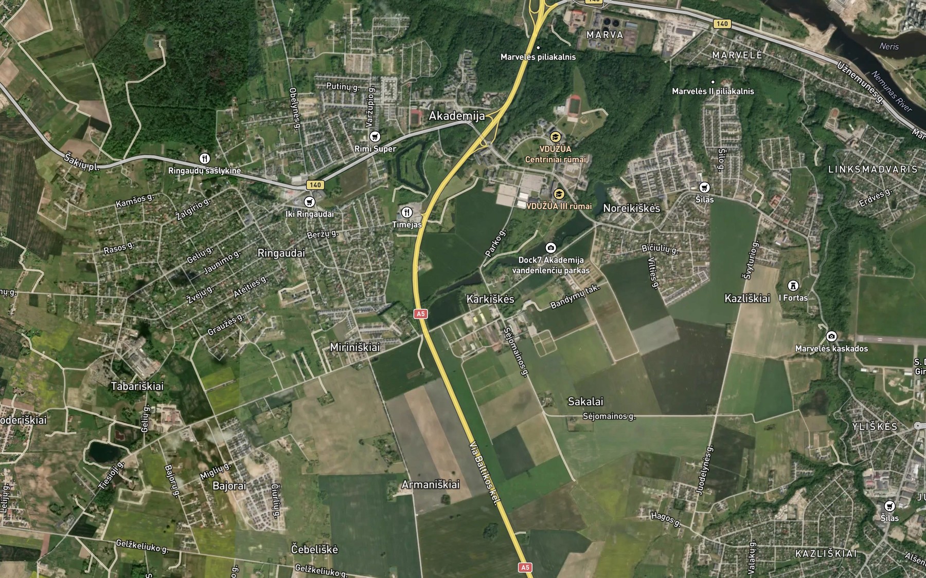 Satellite map of the Grauzes I Tvenkinys