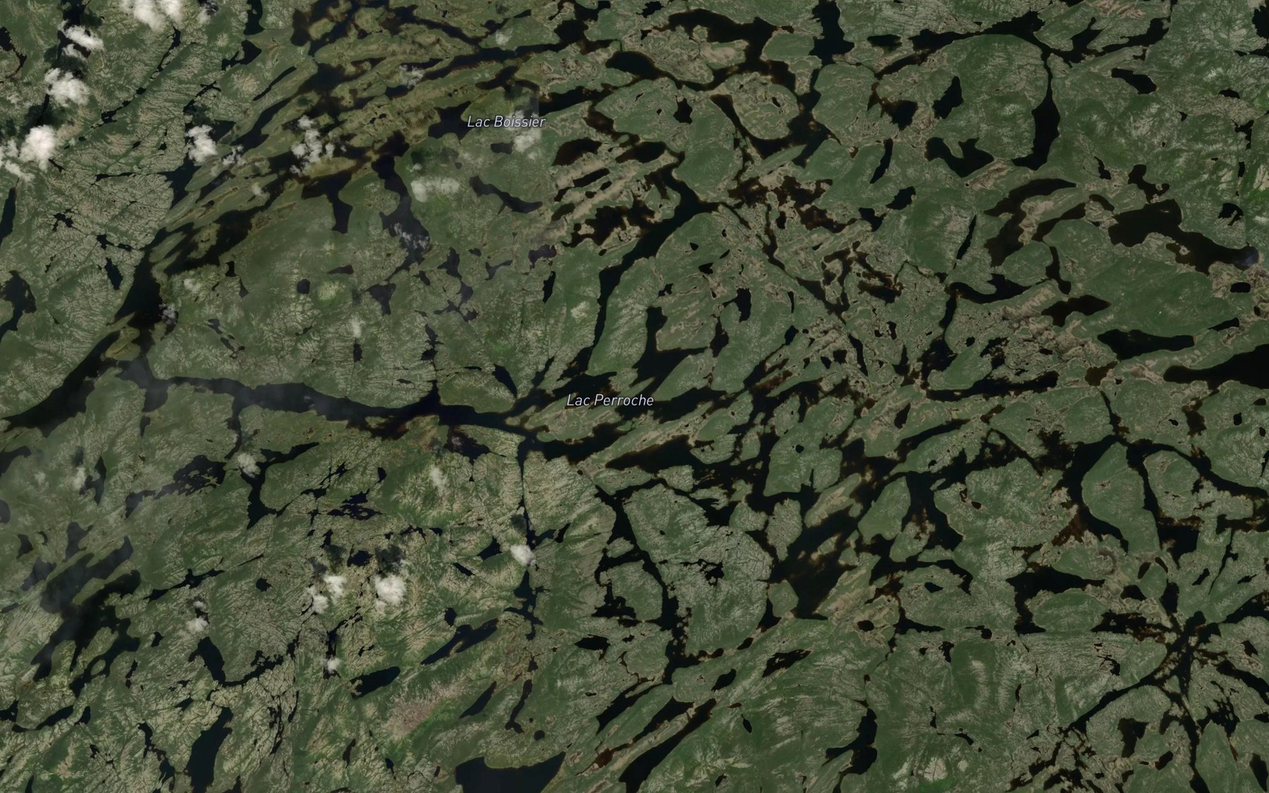 Satellite map of the Lac Perroche
