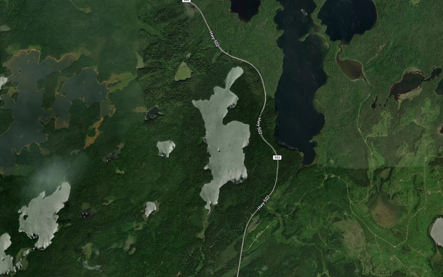 Satellite map of the Summit Lake