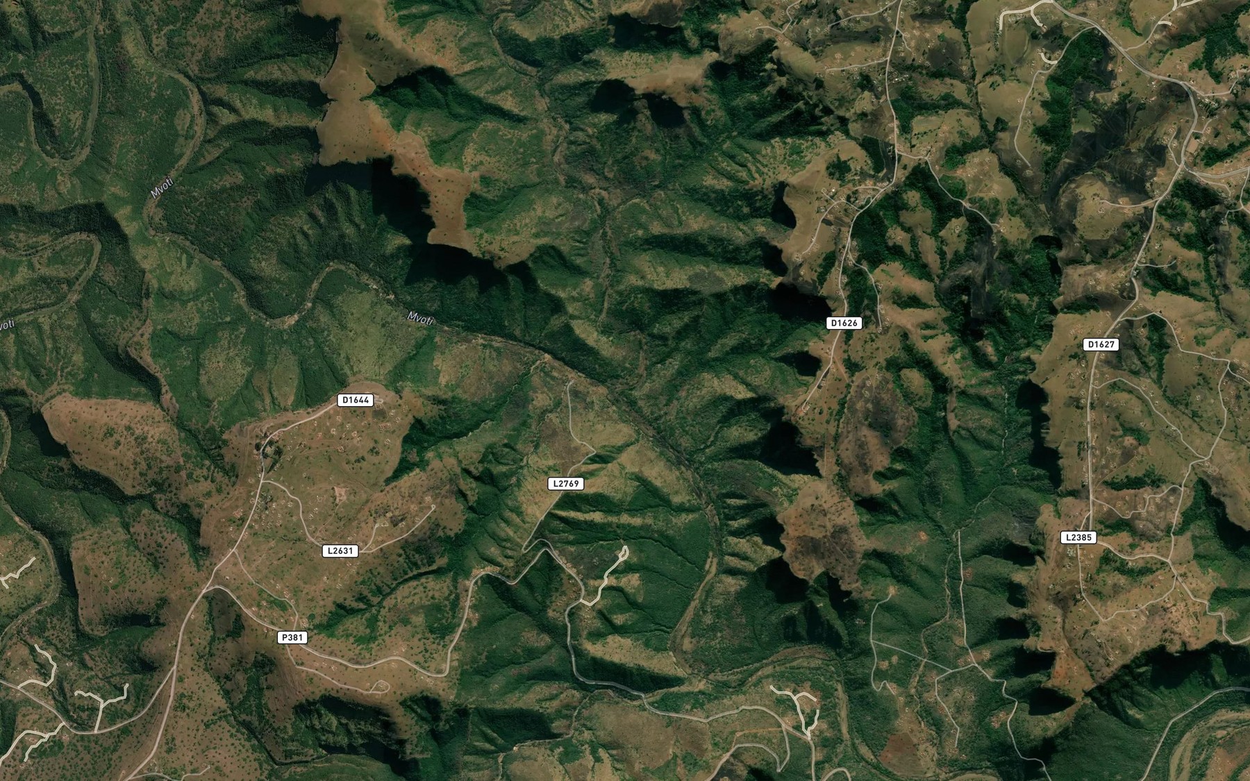 Satellite map of the Mtize