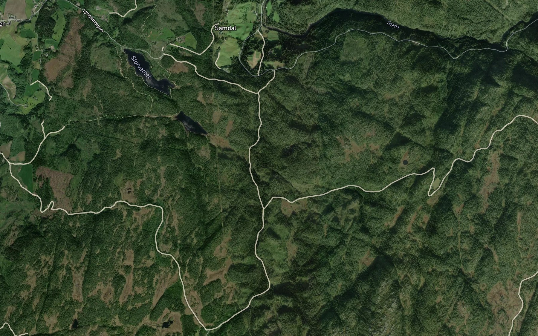 Satellite map of the Sorja