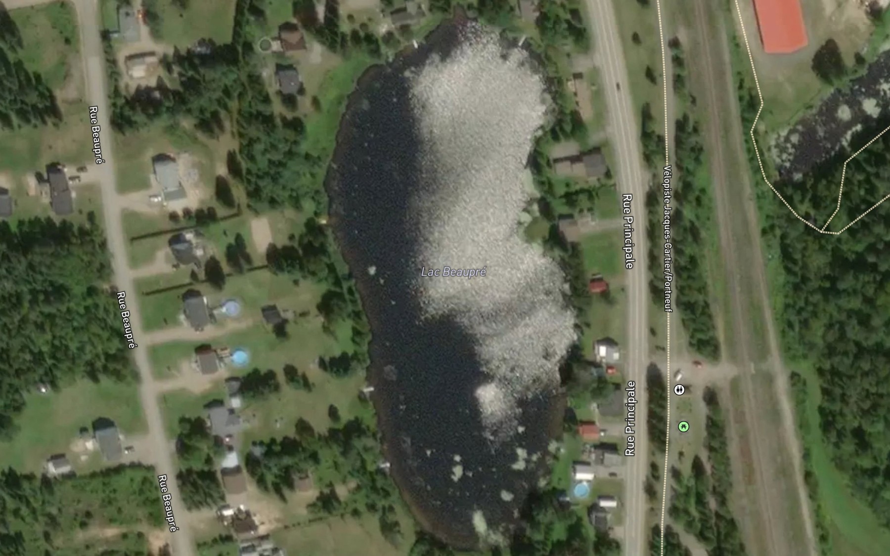 Satellite map of the Lac Beaupre