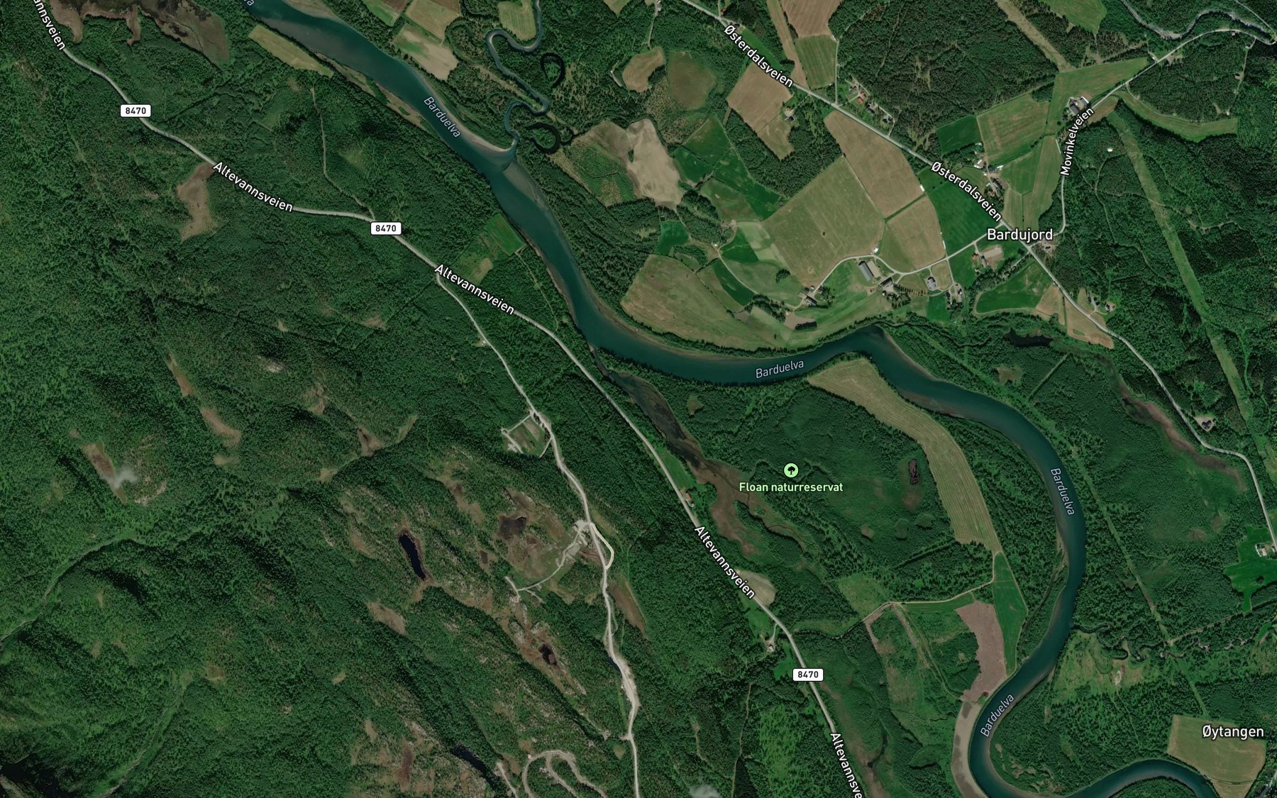 Satellite map of the Sundkvisla