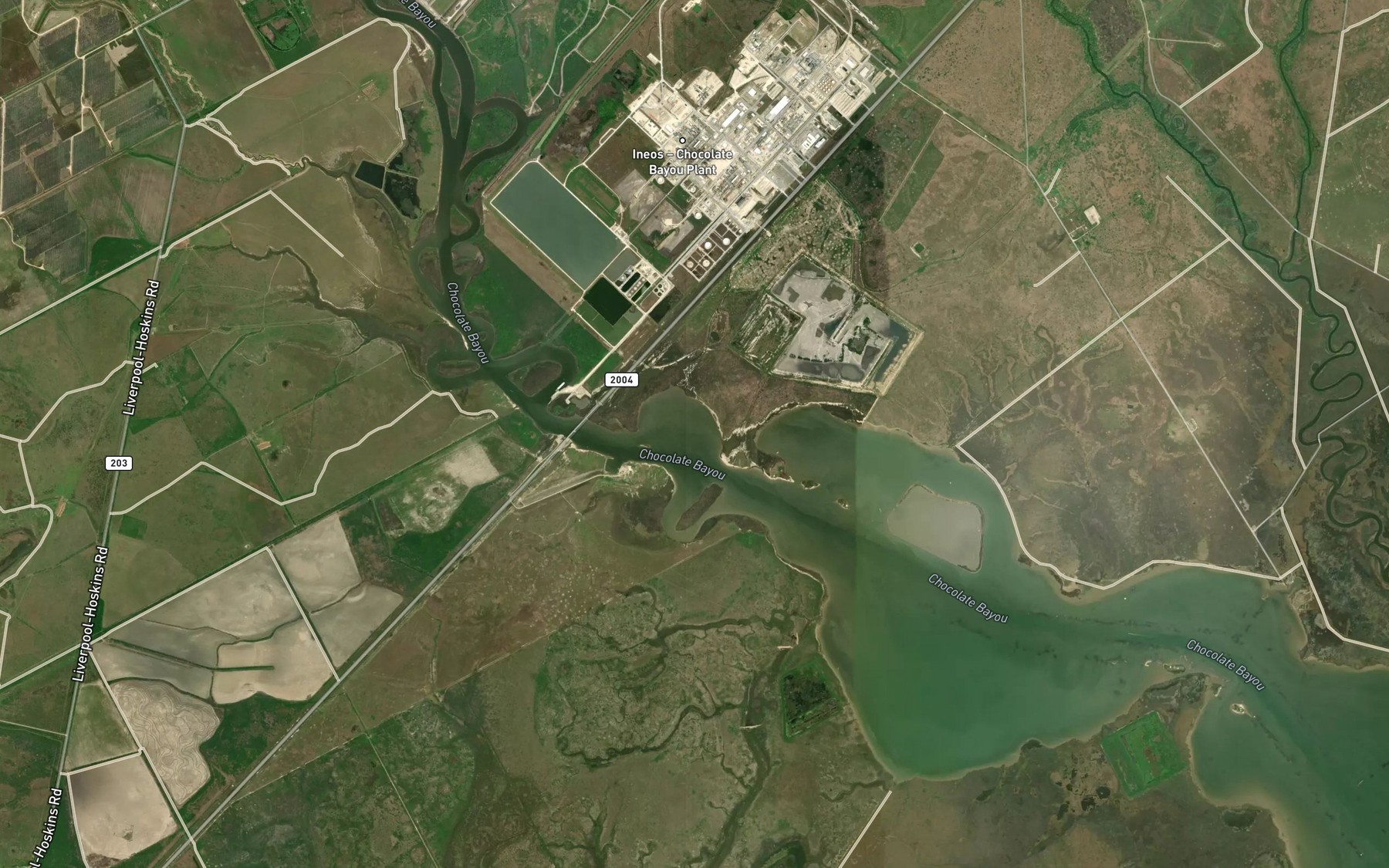 Satellite map of the Lost Bay