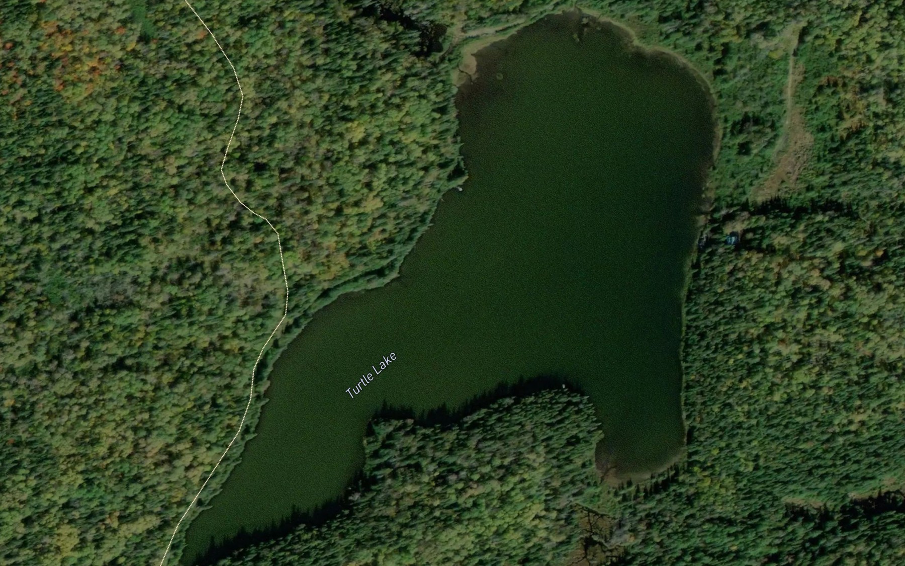 Satellite map of the Turtle Lake