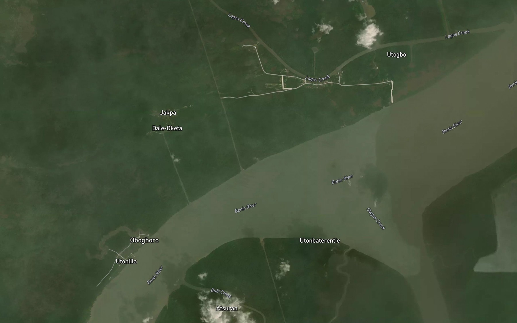 Satellite map of the Ajaoluna Creek