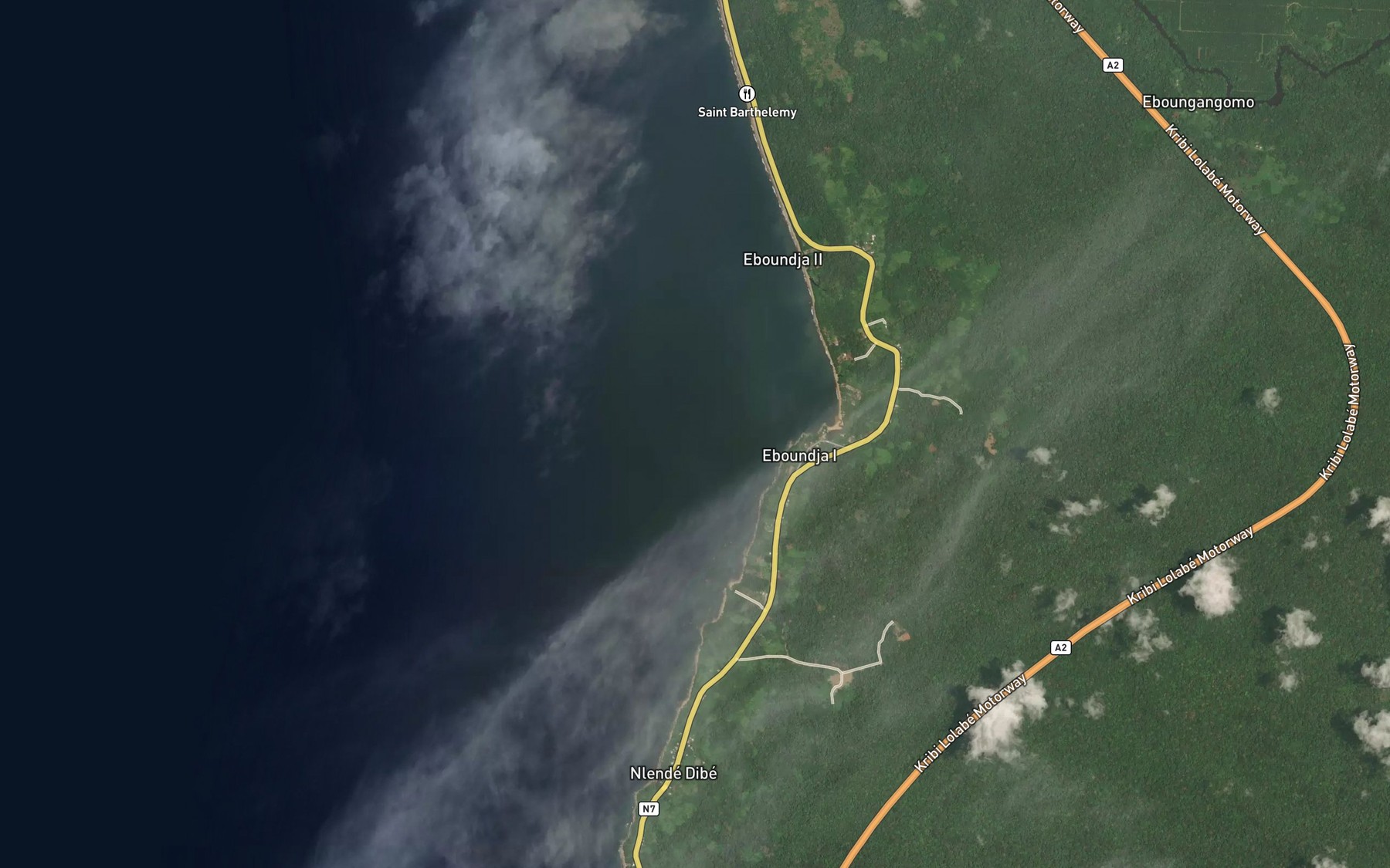 Satellite map of the Baie Banoko