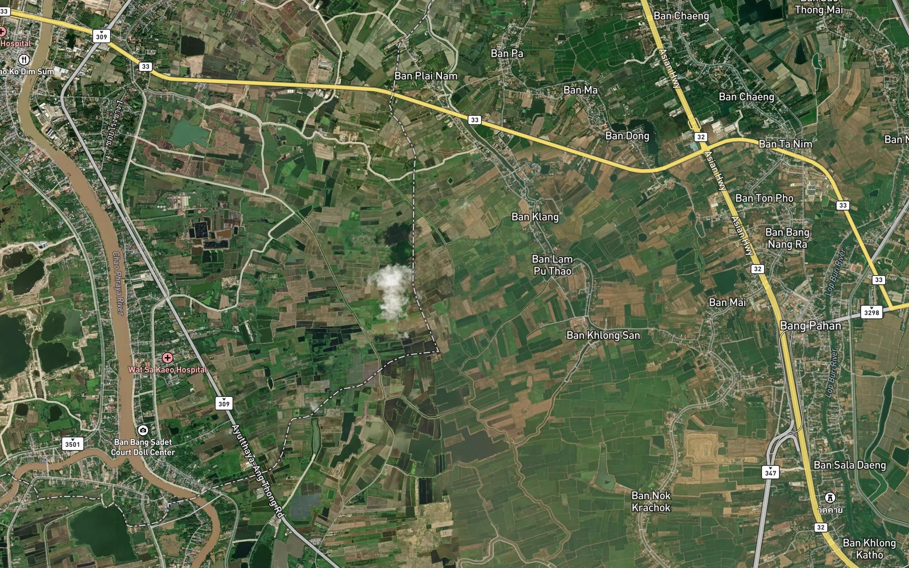 Satellite map of the Khlong Pho
