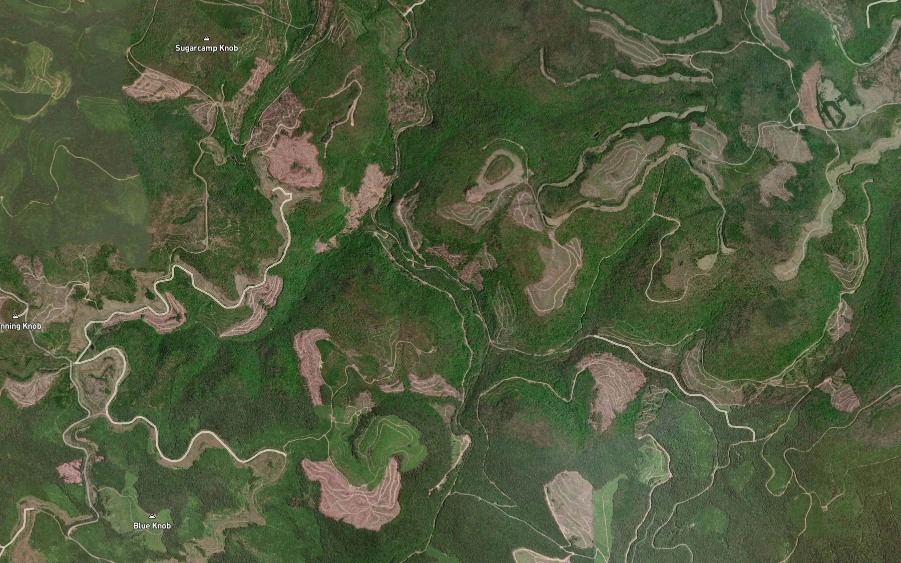 Satellite map of the Mitchell Run