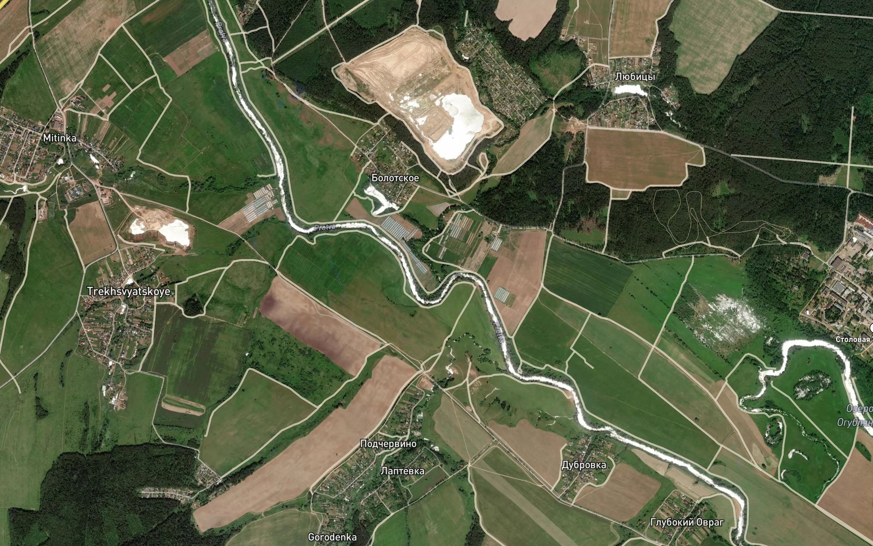 Satellite map of the Doryshnya