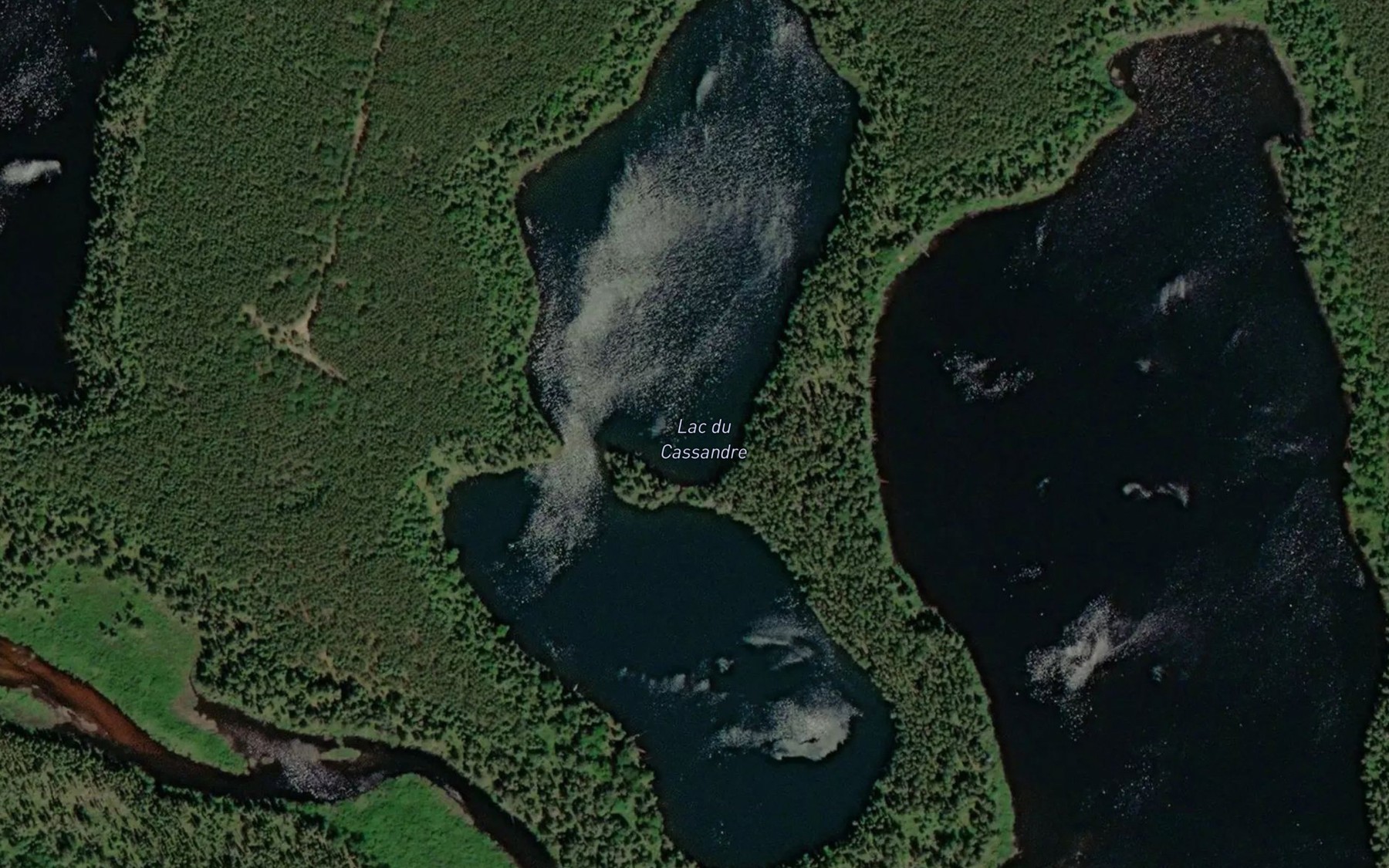Satellite map of the Lac du Cassandre