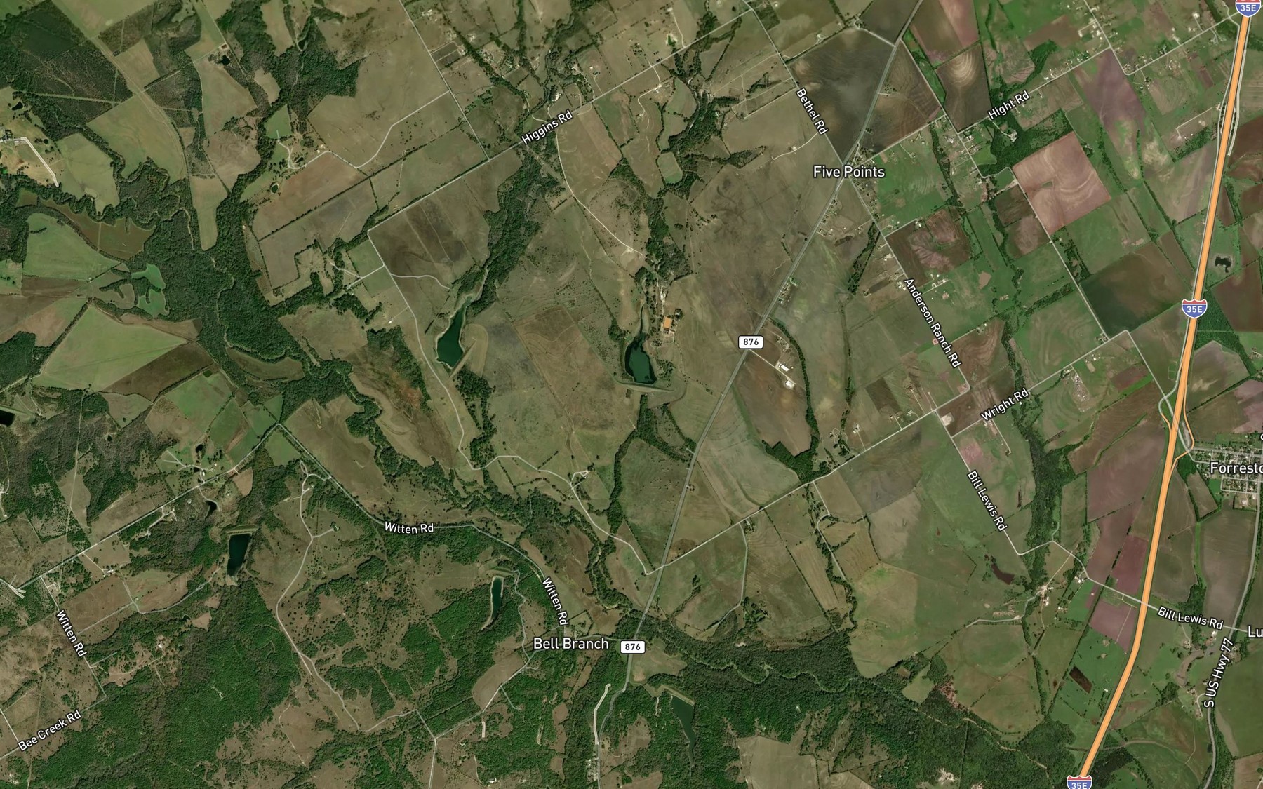 Satellite map of the Soil Conservation Service Site 84 Reservoir
